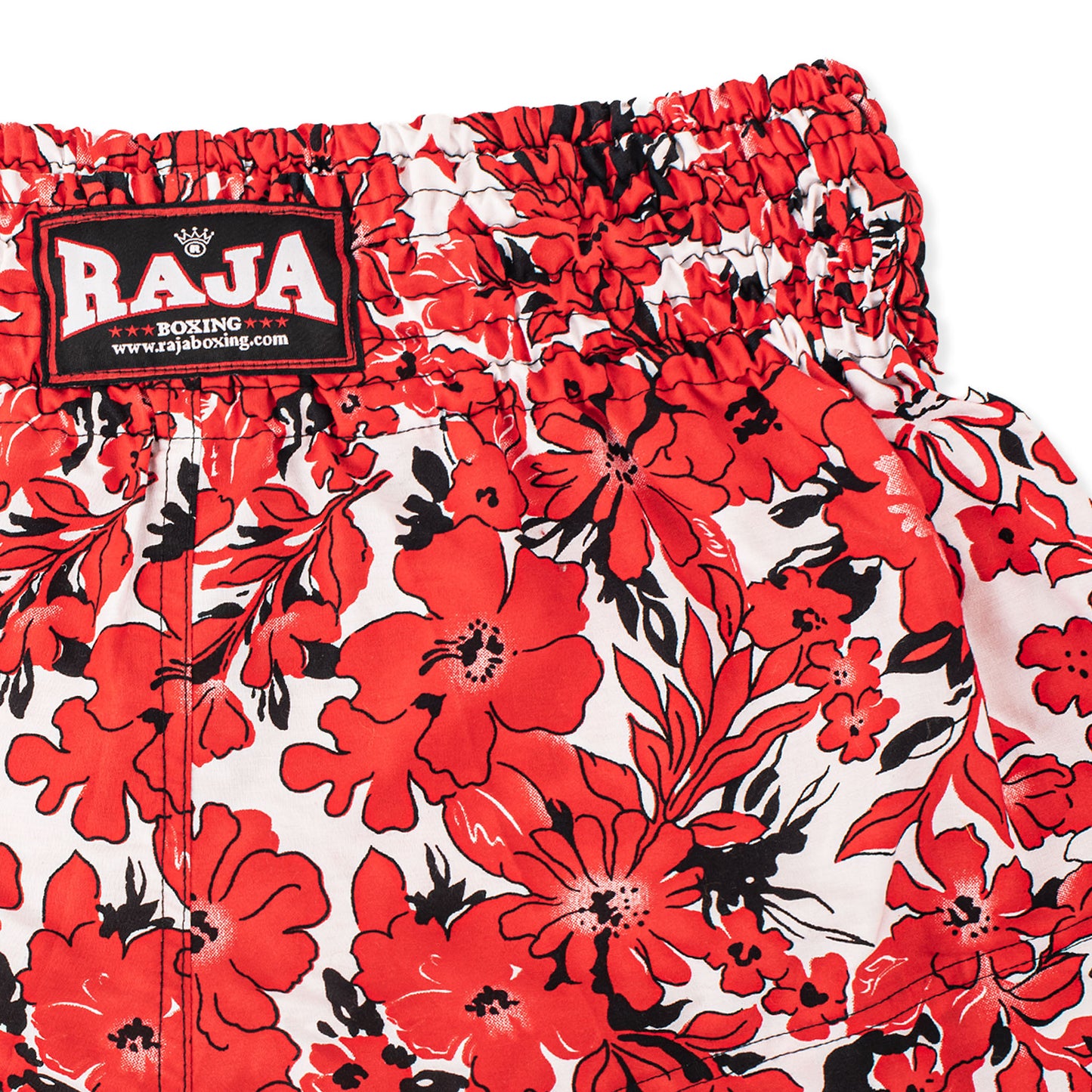 RAJA MUAY THAI SHORTS FLORAL RED RTB-FLO-RED