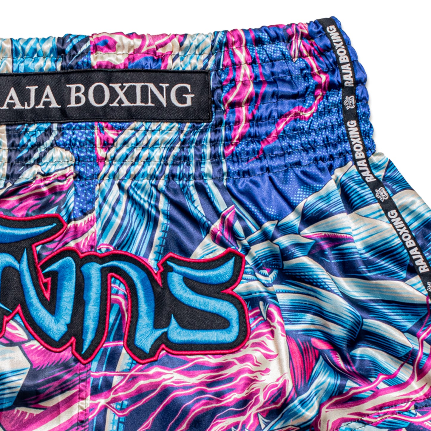 RAJA “Blue Dragon” Muay Thai Shorts – Neon Chaos Series