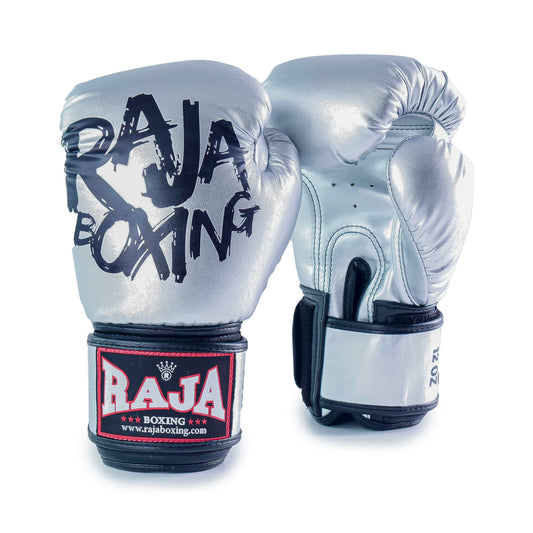 Raja V4 Boxing Gloves (Silver)