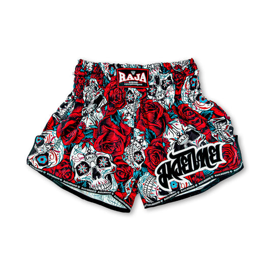 RAJA MUAY THAI SHORTS – ROSE SKULL EDITION (SP64-72)