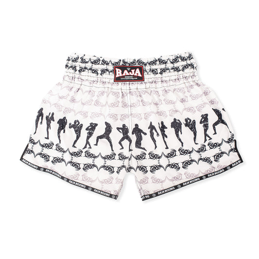 RAJA MUAY THAI SHORTS NAK MUAY WHITE RTB-NAK-WHI