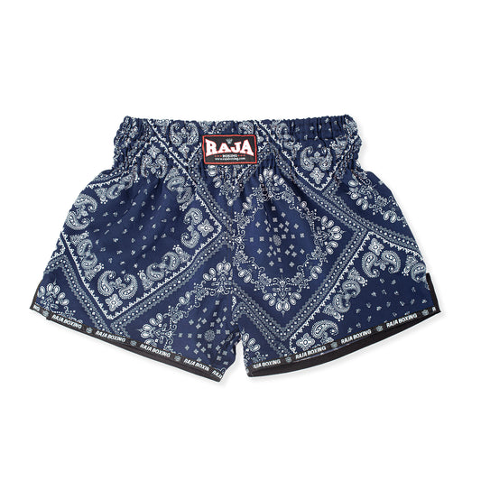 RAJA MUAY THAI SHORTS PAISLEY DARK BLUE RTB-PAIS-DB