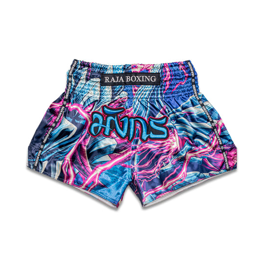 RAJA “Blue Dragon” Muay Thai Shorts – Neon Chaos Series