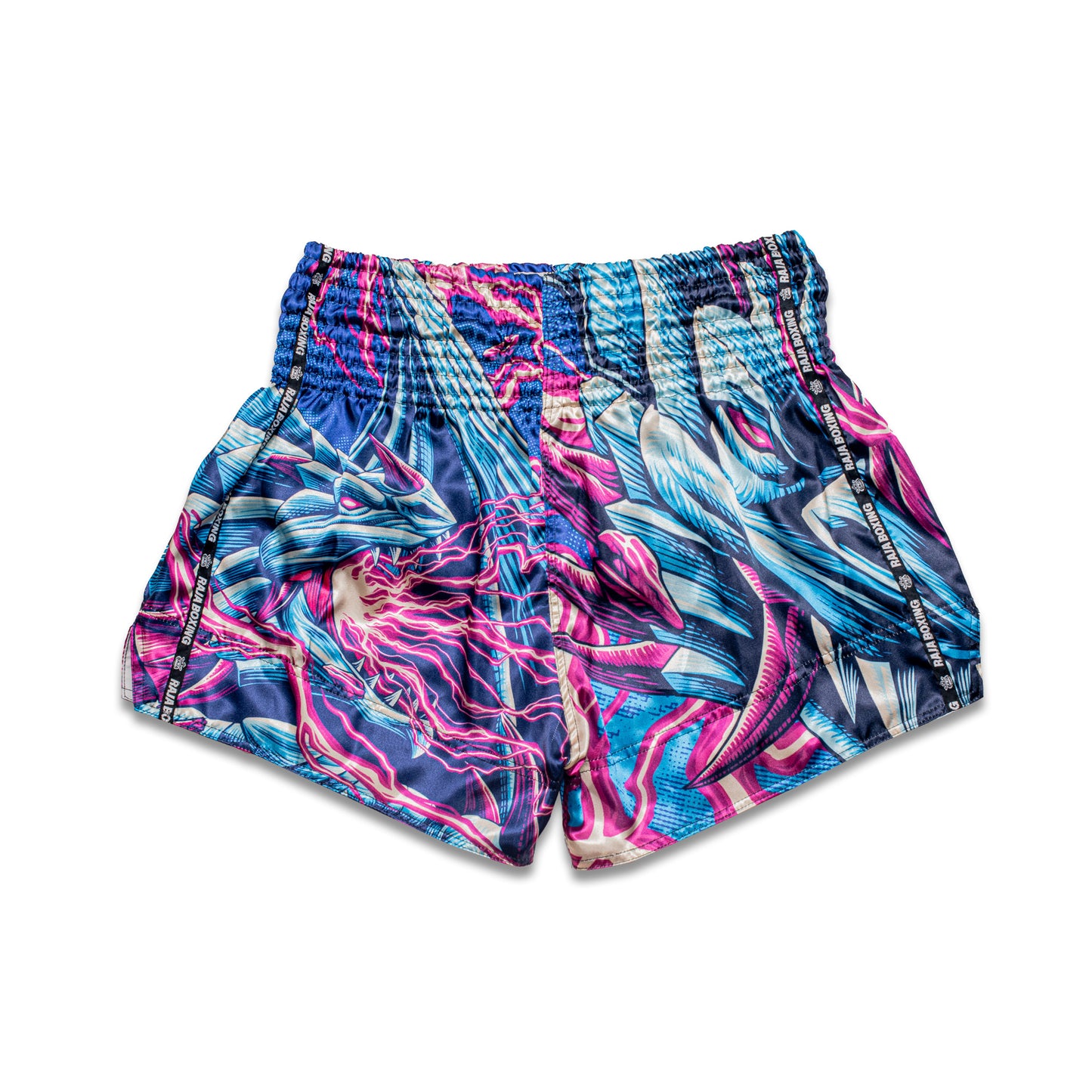 RAJA “Blue Dragon” Muay Thai Shorts – Neon Chaos Series